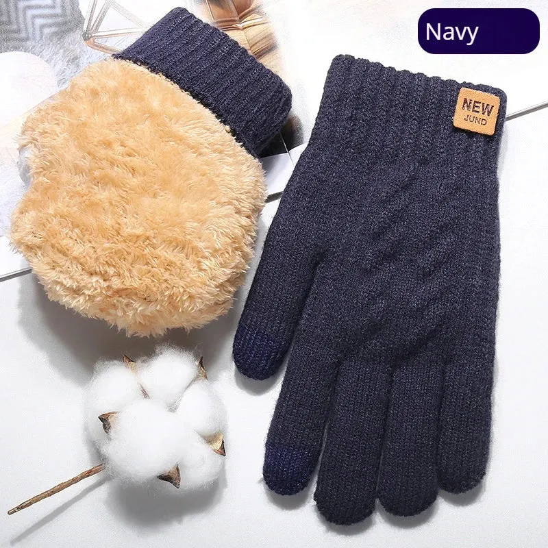 Knitted Thermal Winter Gloves -Touchscreen Full-Finger