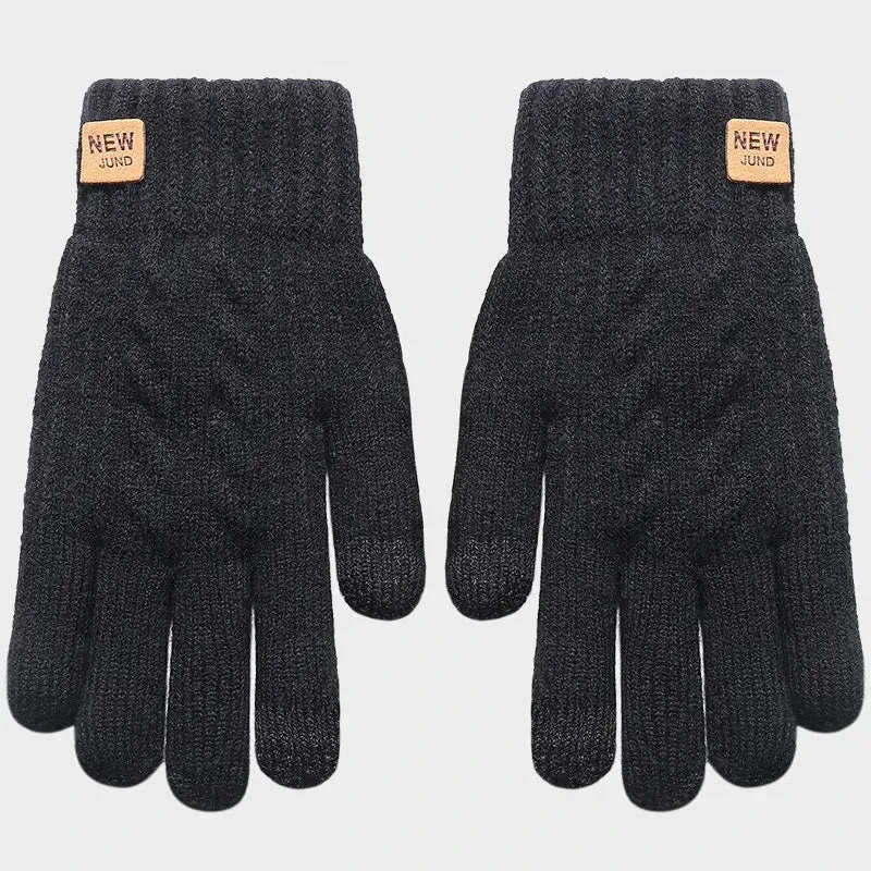 Knitted Thermal Winter Gloves -Touchscreen Full-Finger
