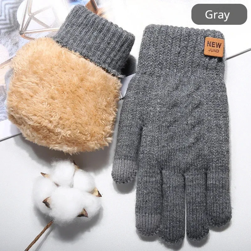 Knitted Thermal Winter Gloves -Touchscreen Full-Finger