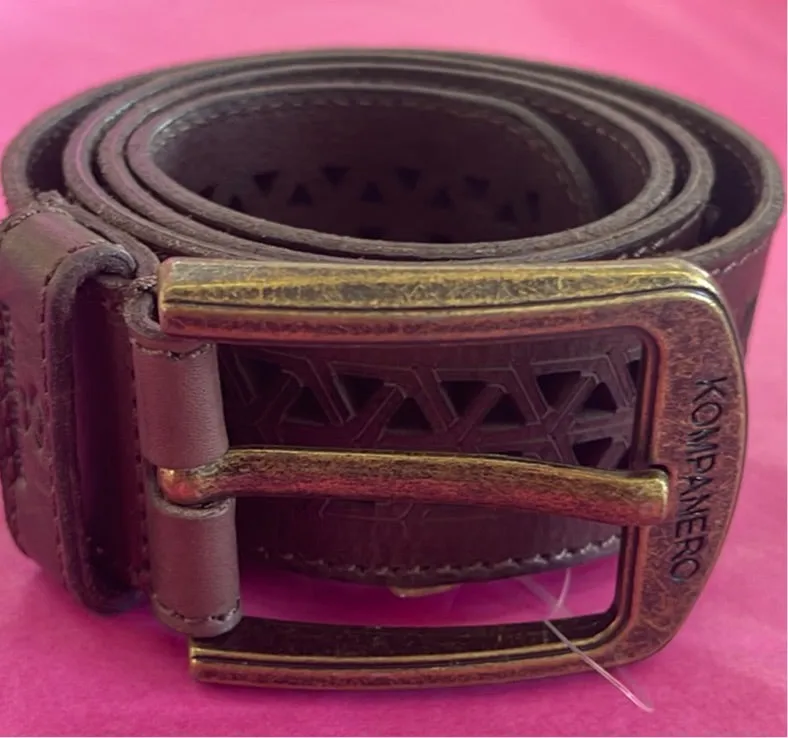 Kompanero Laval Leather Belt in Chocolate