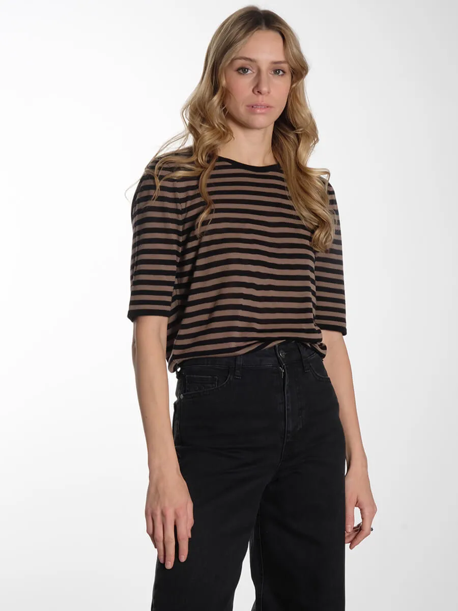 Kristin T-Shirt - Black & Mole