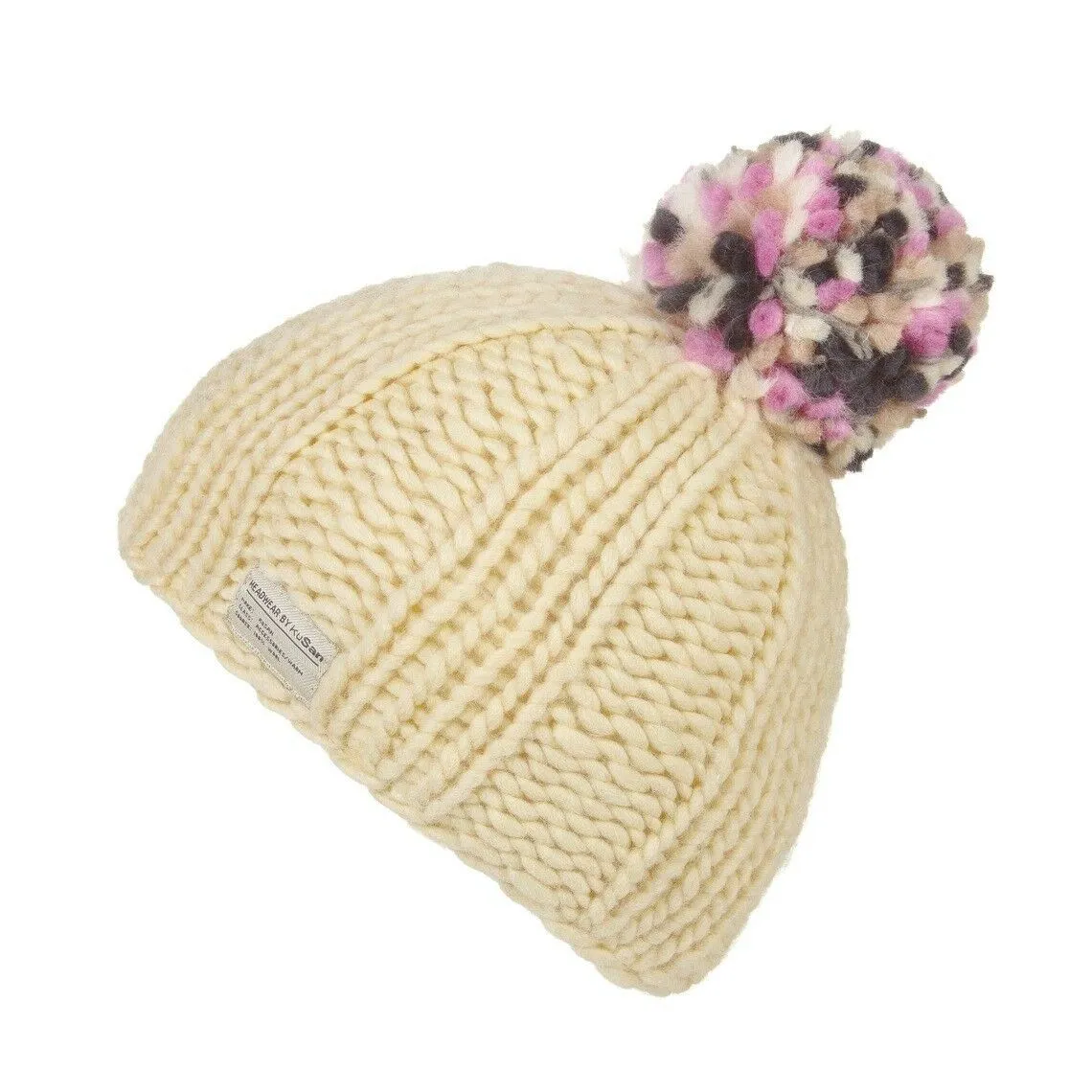 Kusan 100% Wool Bobble Beanie Hat PK1524/1824