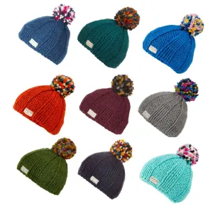 Kusan 100% Wool Bobble Beanie Hat PK1524/1824