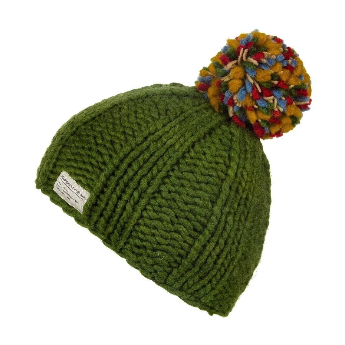 Kusan 100% Wool Bobble Beanie Hat PK1524/1824