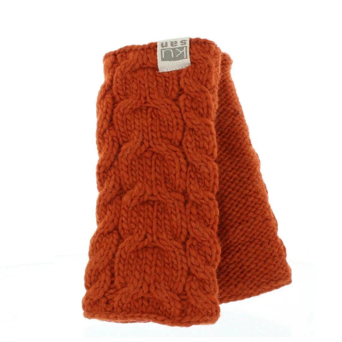 Kusan 100% Wool Cable Knit Hand Warmers PK1128