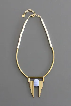KYL115 Artdeco statement necklace