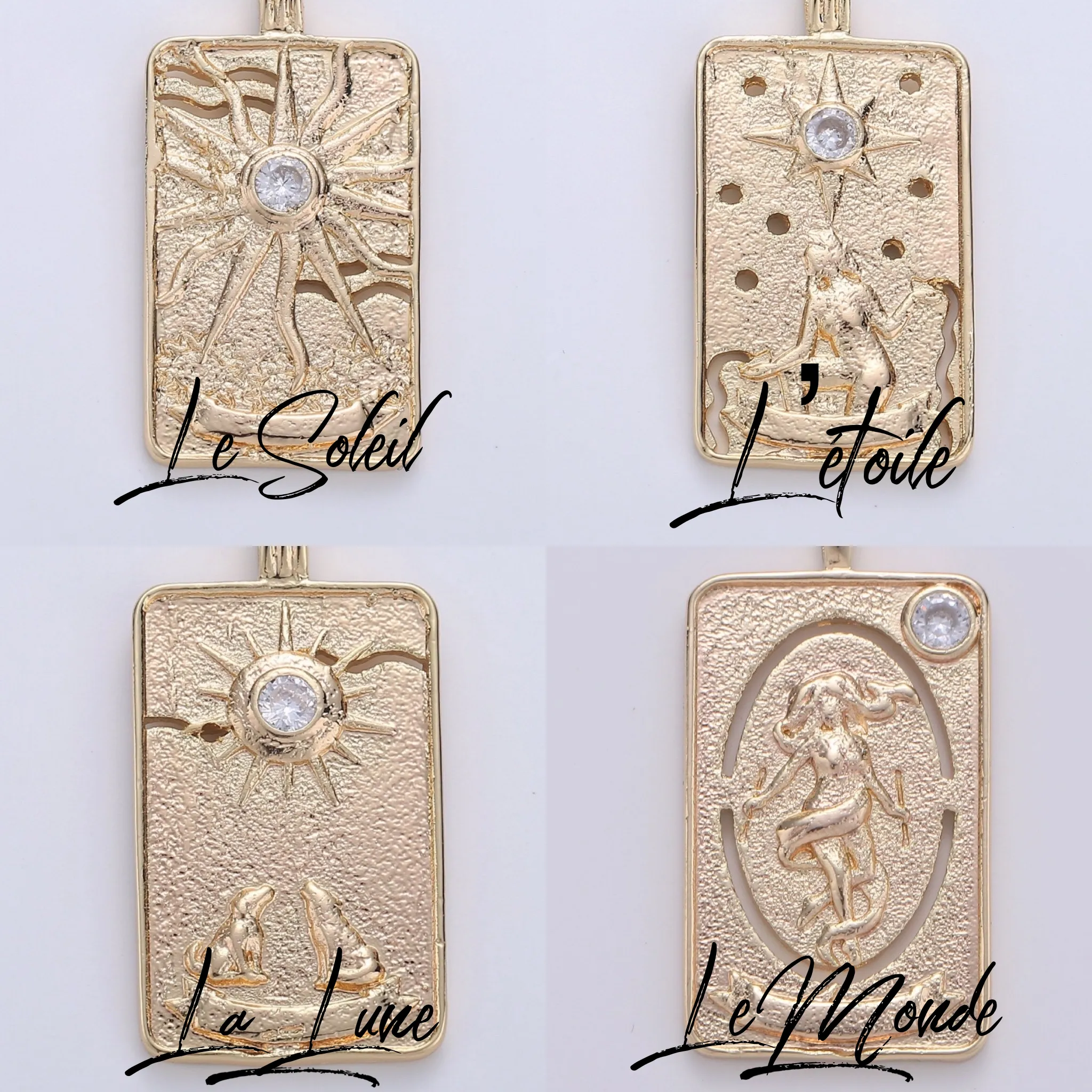 LA CARTE DE TAROT GOLD FILLED NECKLACES