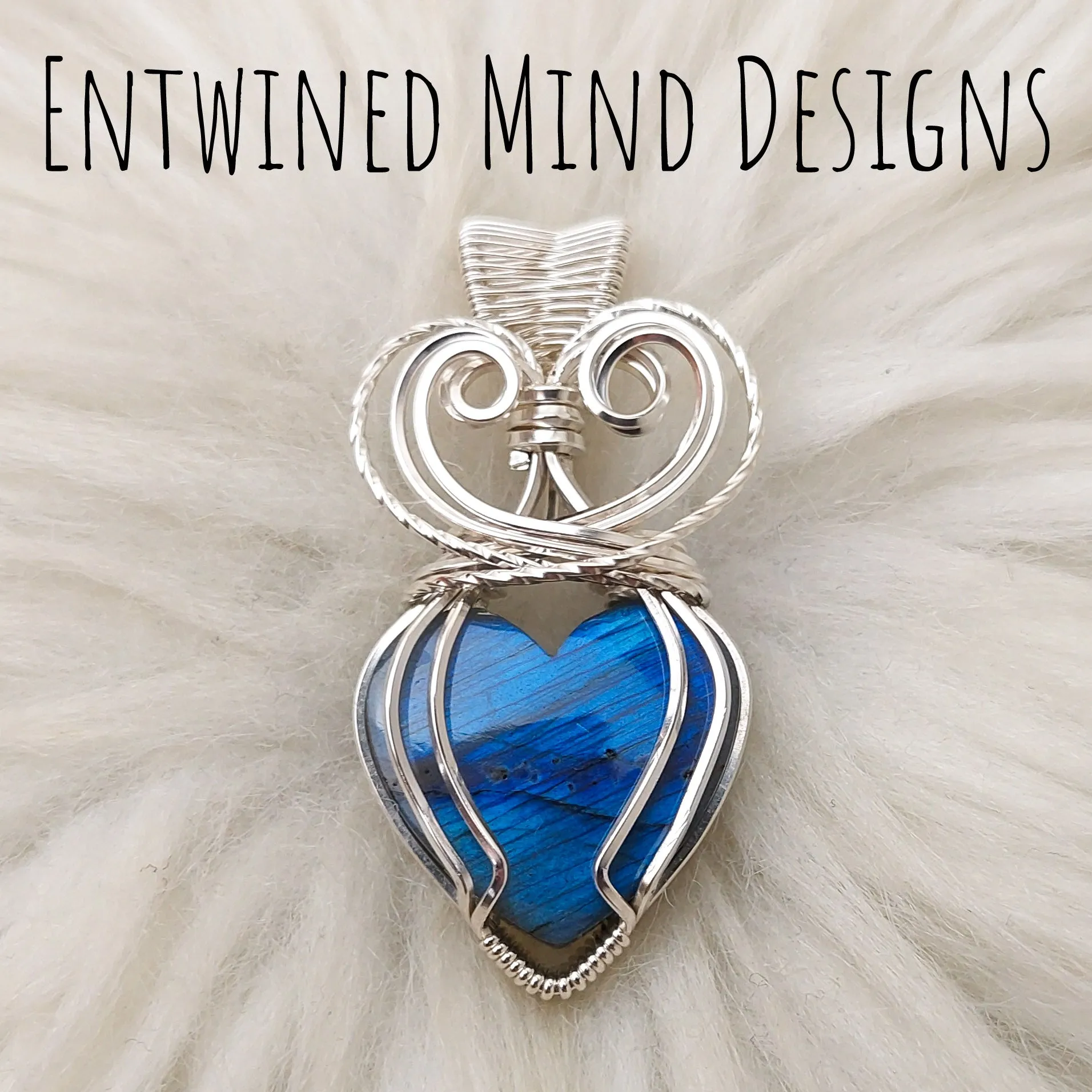 Labradorite And Sterling silver Heart Pendant