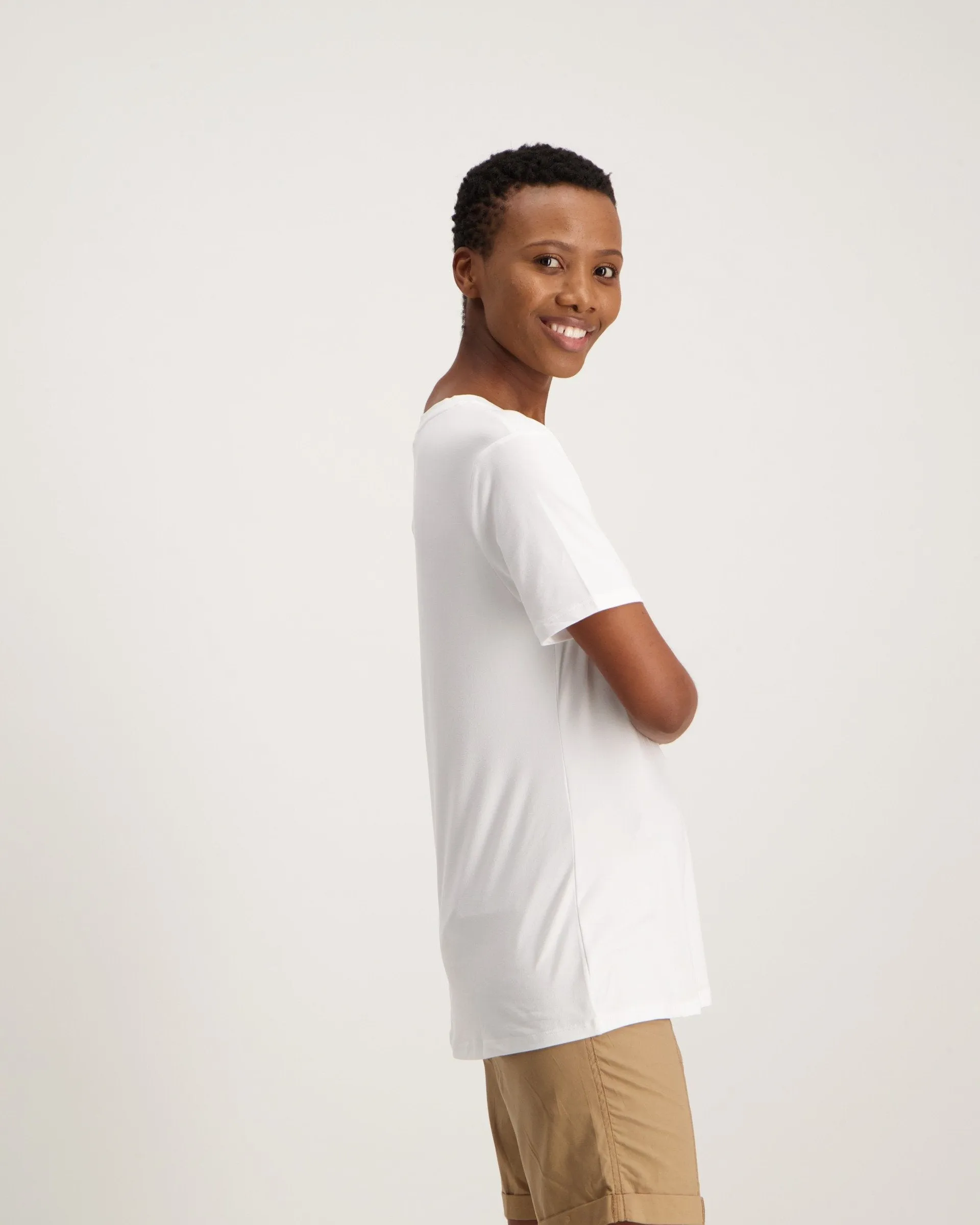 Ladies Basic Tee - White