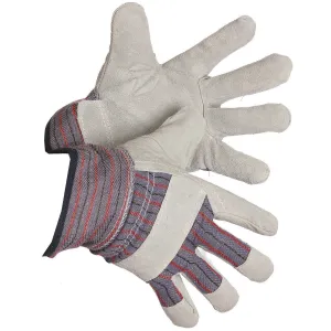 Ladies Size Fleece Lined Split Leather Work Gloves
