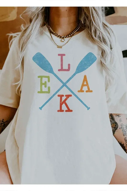 LAKE PADDLE OVERSIZED GRAPHIC TEE / T-SHIRT