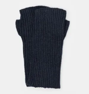 Lana Fingerless Woollen Gloves Navy