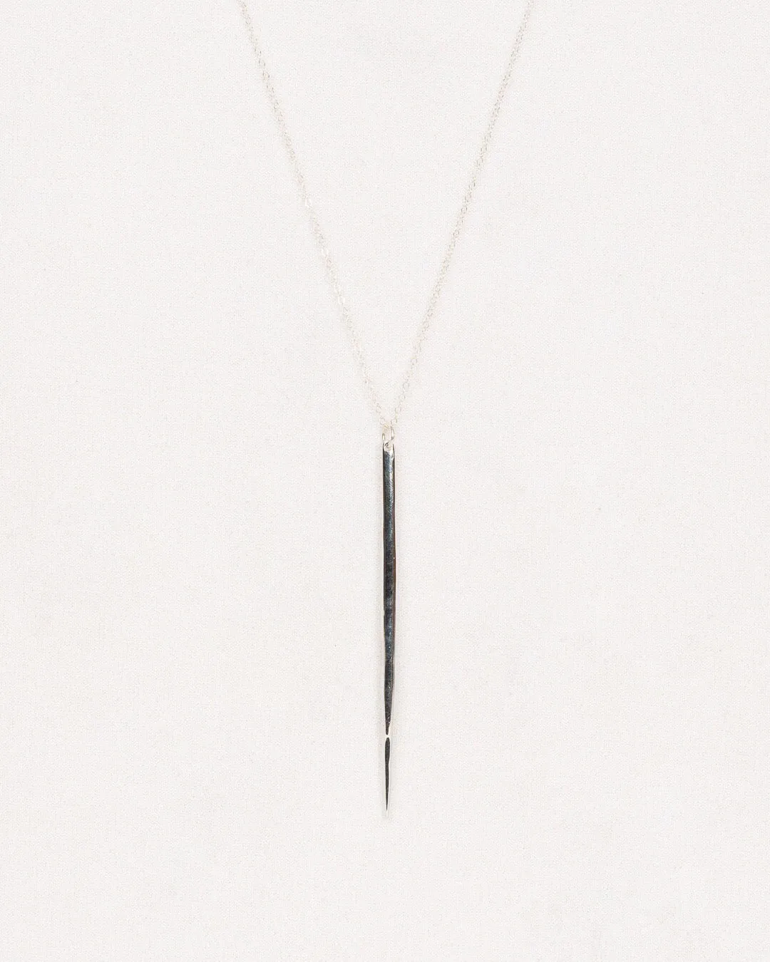 Large Quill Necklace, Sterling Silver