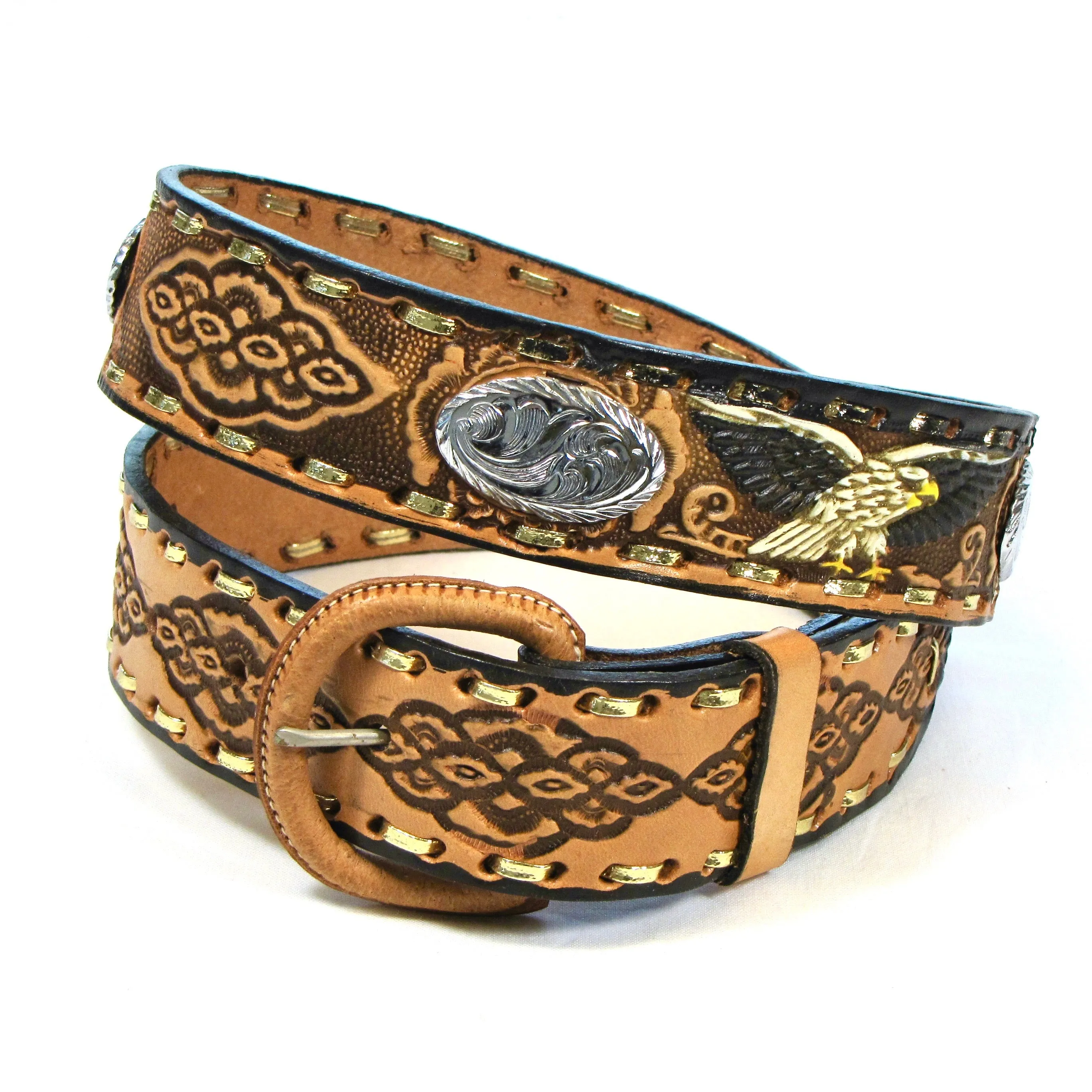 LB-8E  1 1/2" Laced Belt - Eagle