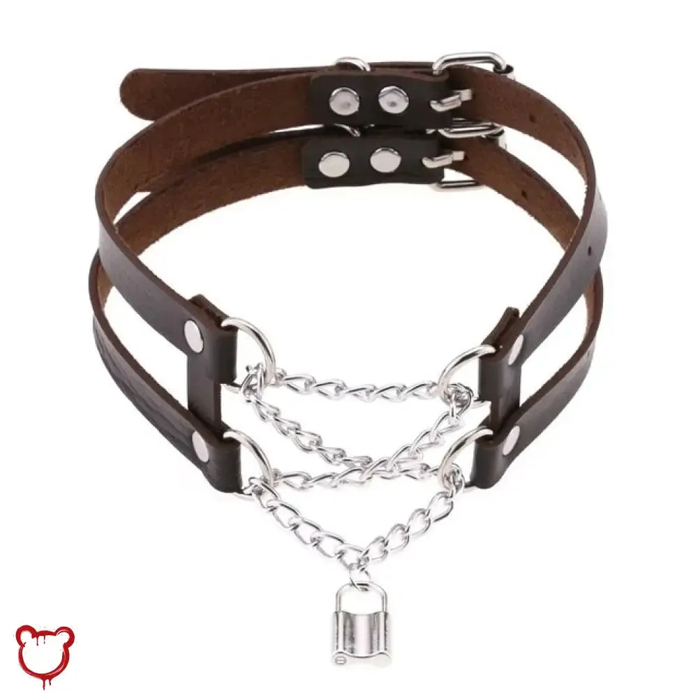 Leather Chain Choker