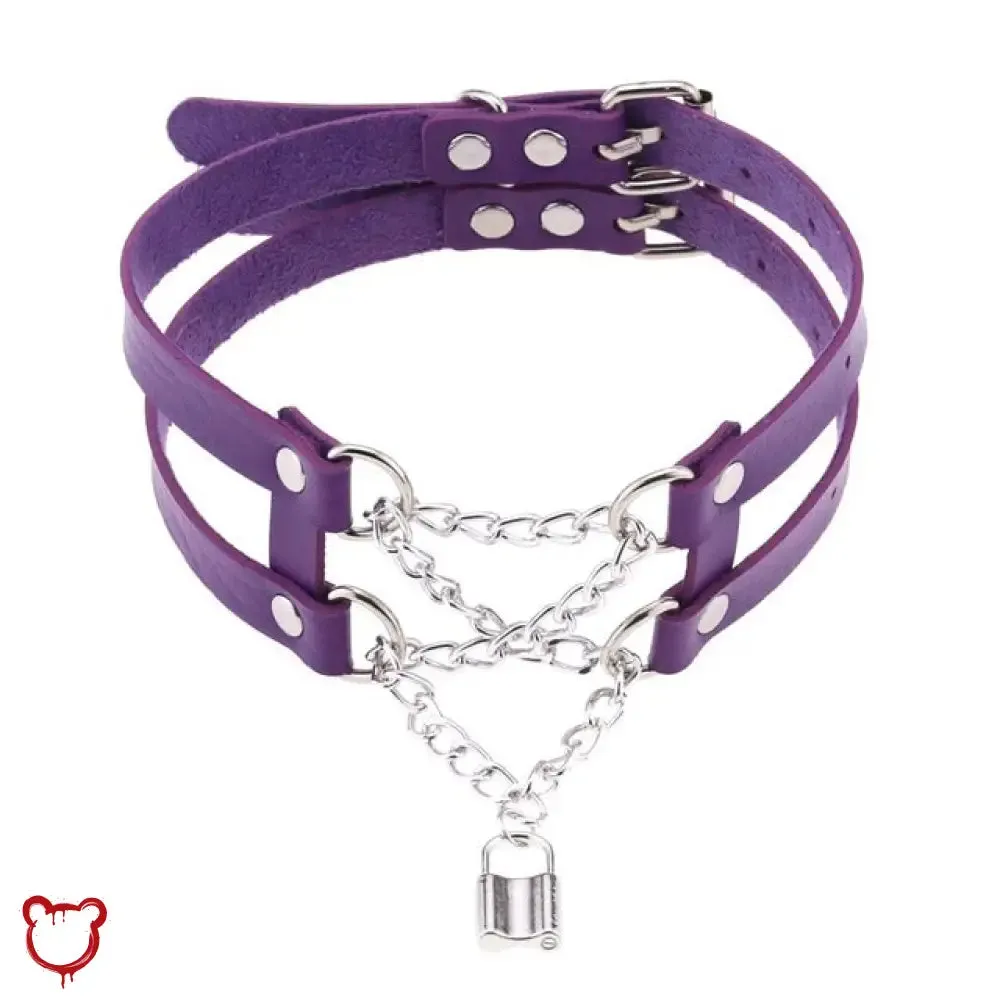 Leather Chain Choker