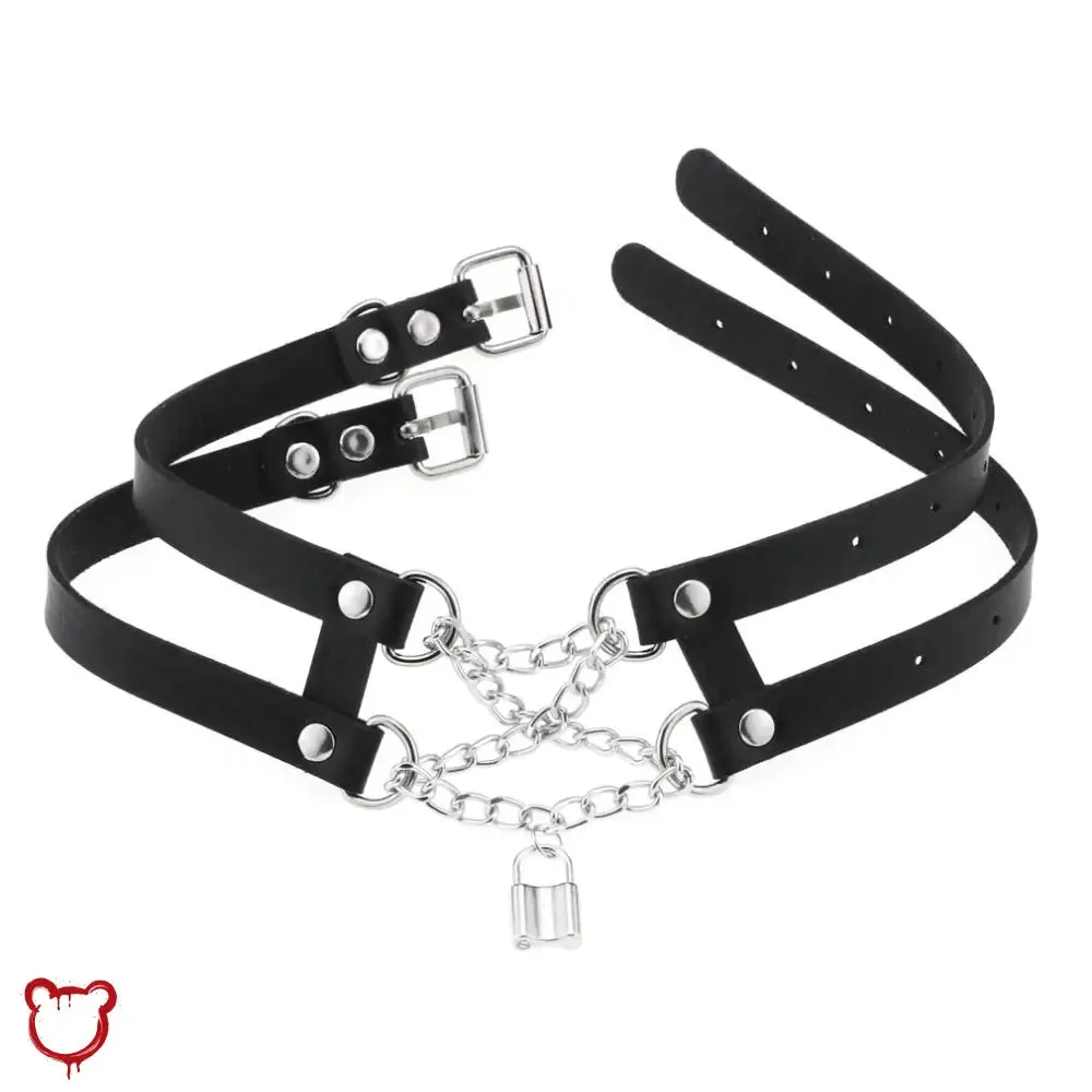Leather Chain Choker