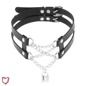 Leather Chain Choker