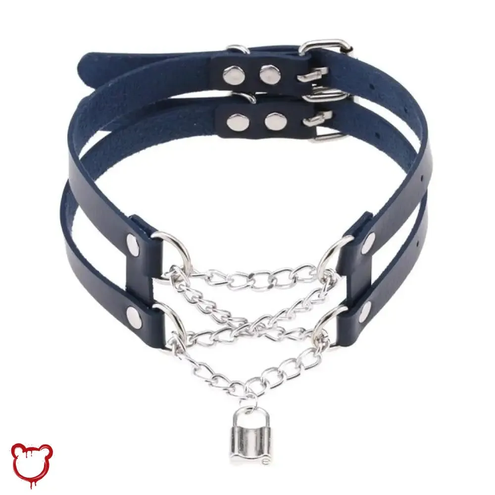 Leather Chain Choker