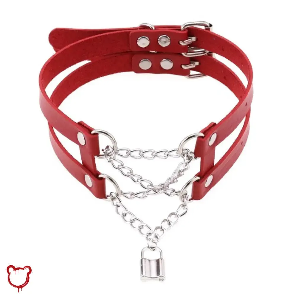 Leather Chain Choker