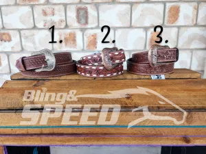 Leather Tooled Belts
