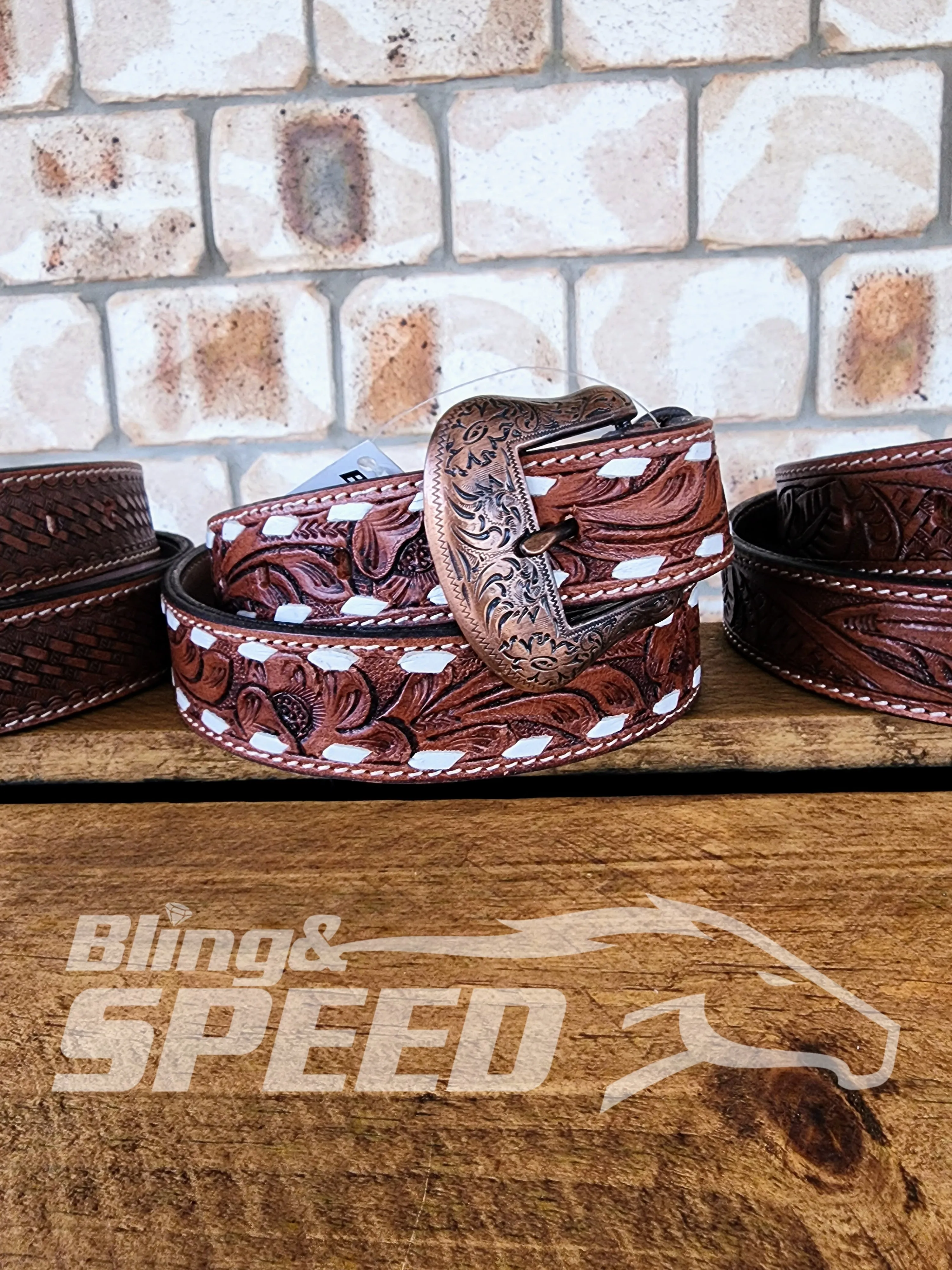 Leather Tooled Belts