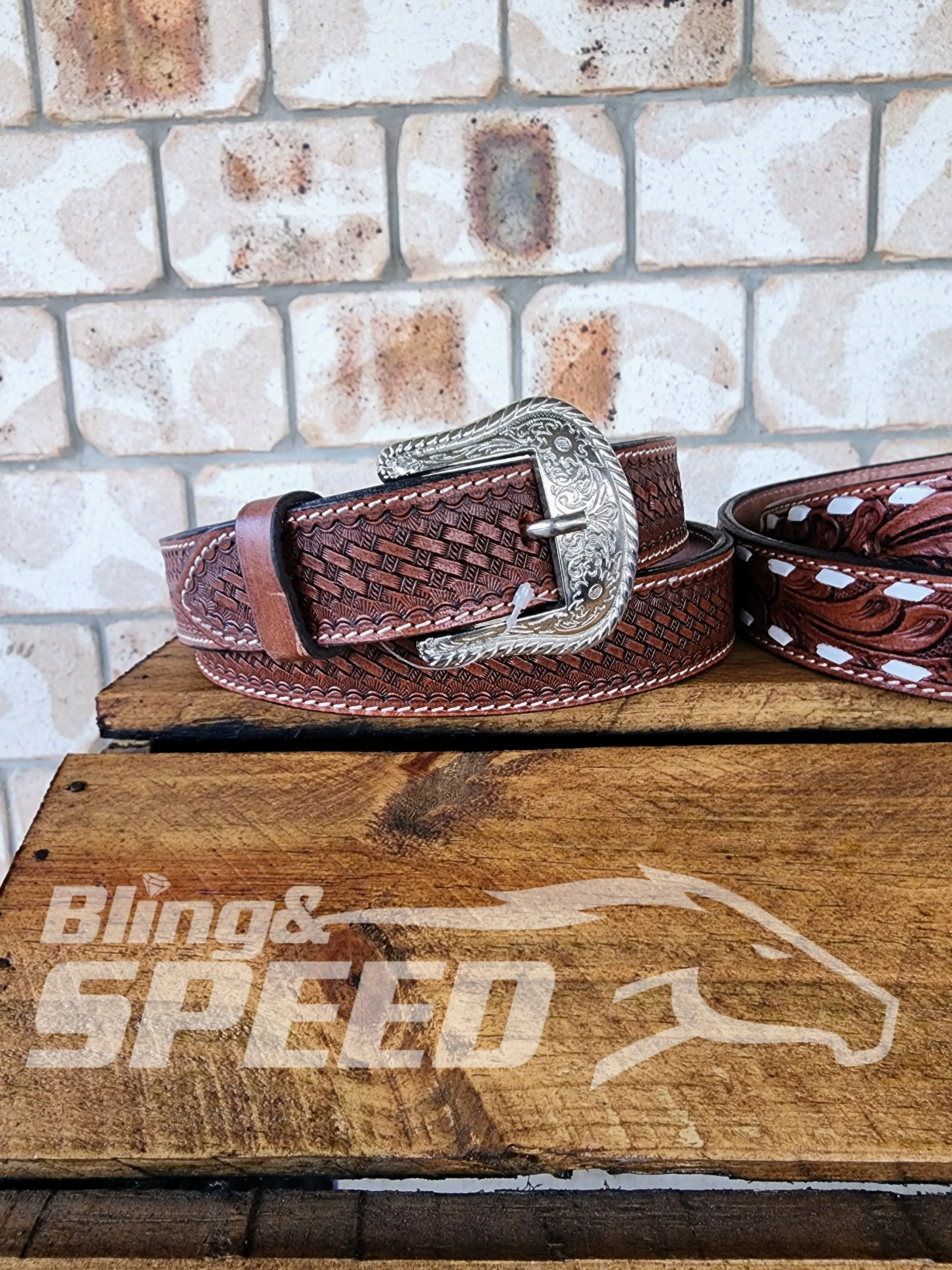Leather Tooled Belts