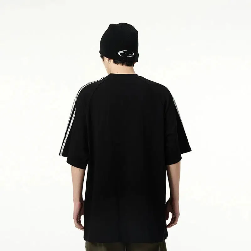 Letter Print Striped T-shirt