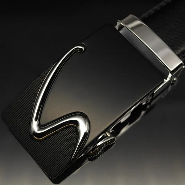 [LFMB]Famous Brand Belt Men Top Quality Genuine Luxury Leather Belts for Men,Strap Male Metal Automatic Buckle