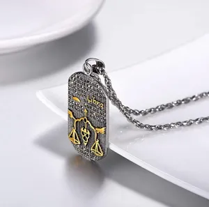 Libra 3D Dog tag necklaces