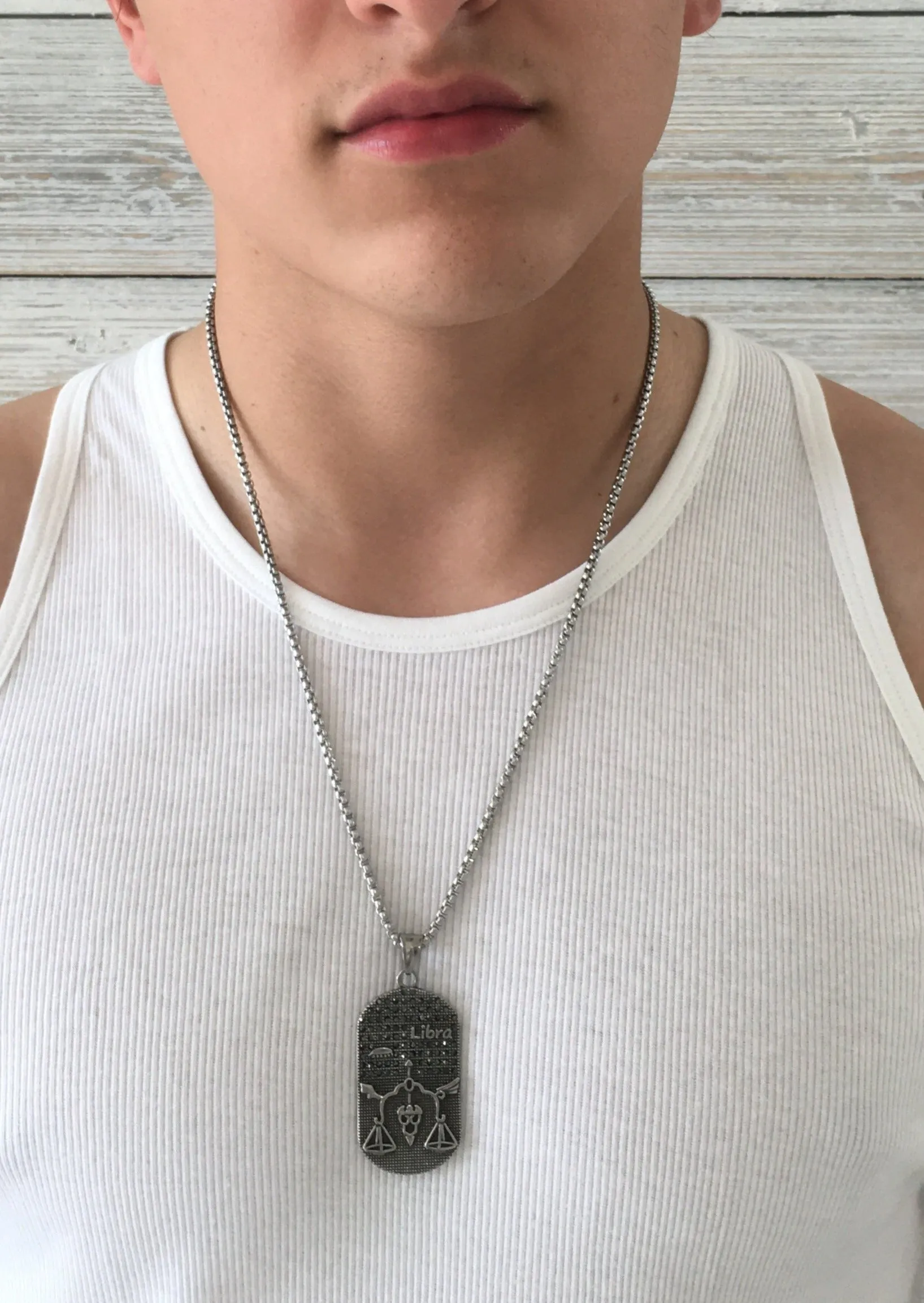 Libra 3D Dog tag necklaces