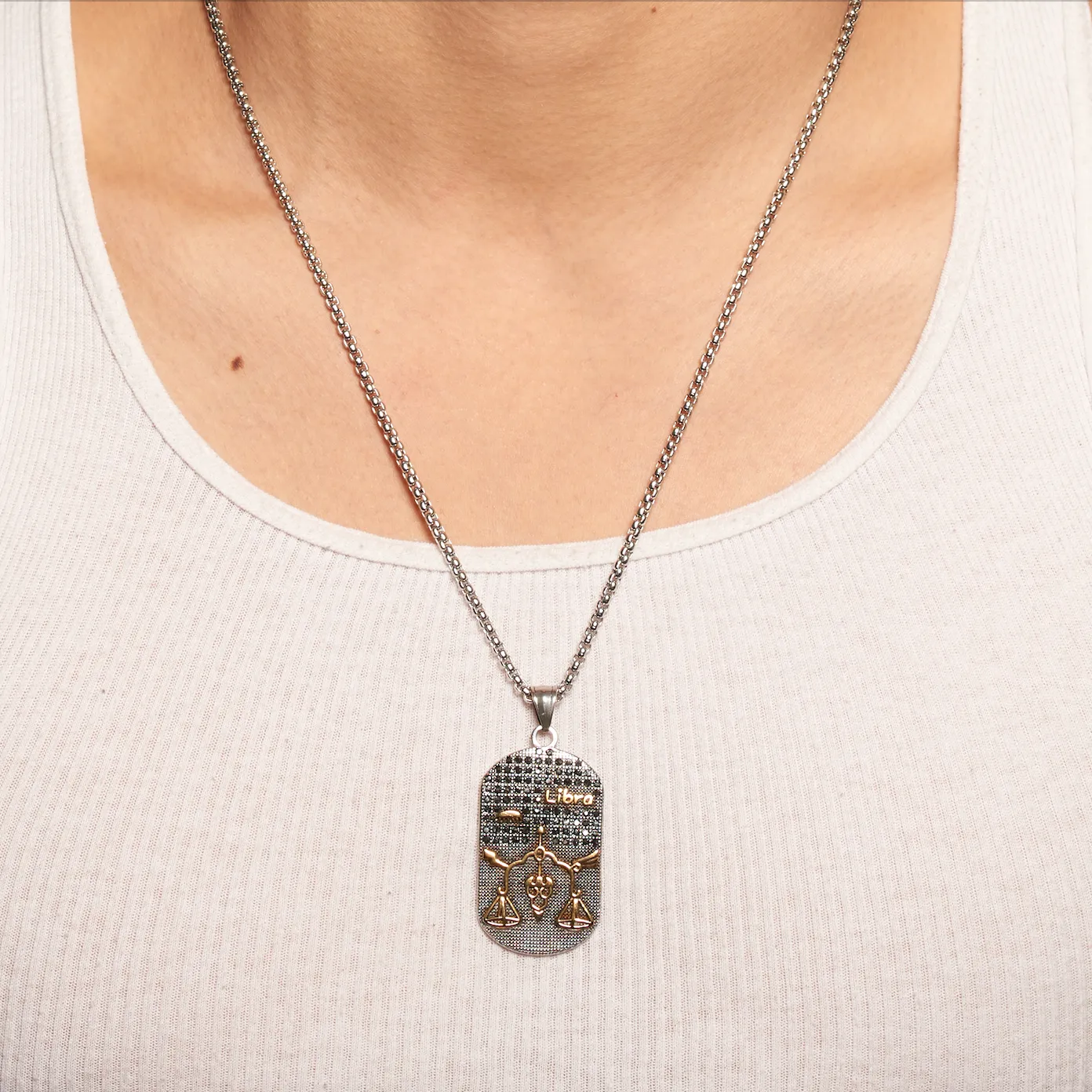 Libra 3D Dog tag necklaces