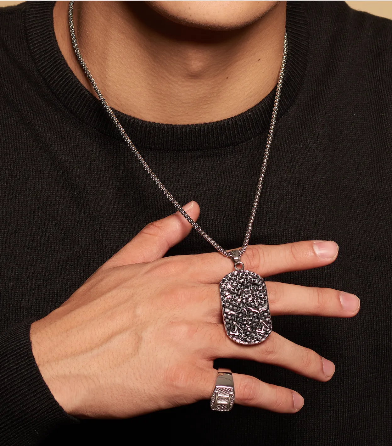 Libra 3D Dog tag necklaces