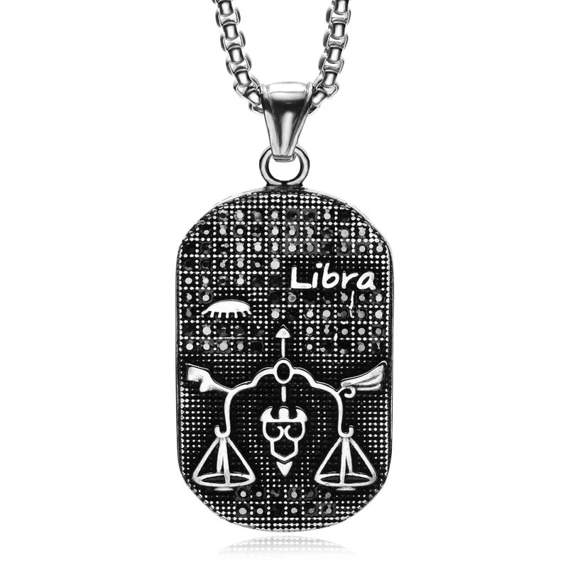 Libra 3D Dog tag necklaces