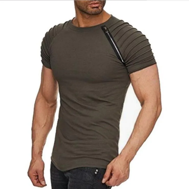 Light Grey Soft Cotton Slim Fit T-Shirts for Men - Round Neck Long Sleeve Tee Shirts