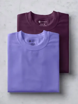 Lilac & Wine T shirt Combo
