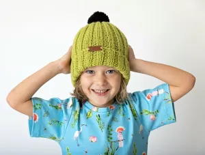 Lime Green  | Merino Wool Beanie | Size 000 - 4