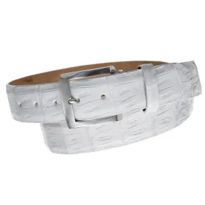Links & Kings Caiman Crocodile Belt 31.0 White