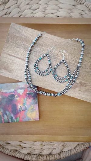 Lisa Turquoise and Navajo Pearl Set