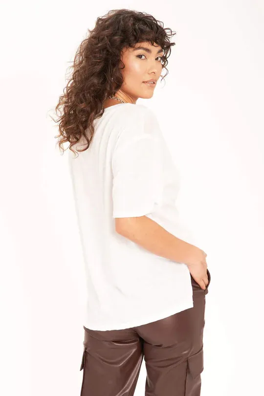 Lola Sheer Side Slit Tee