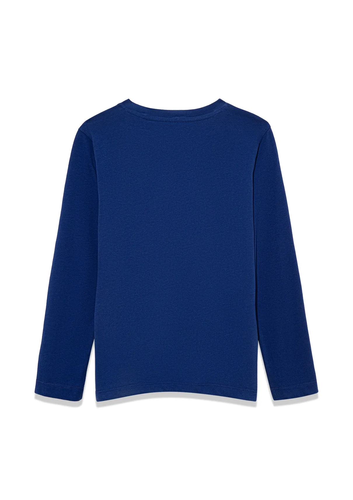 Lond Sleeve Blue Basic T-Shirt