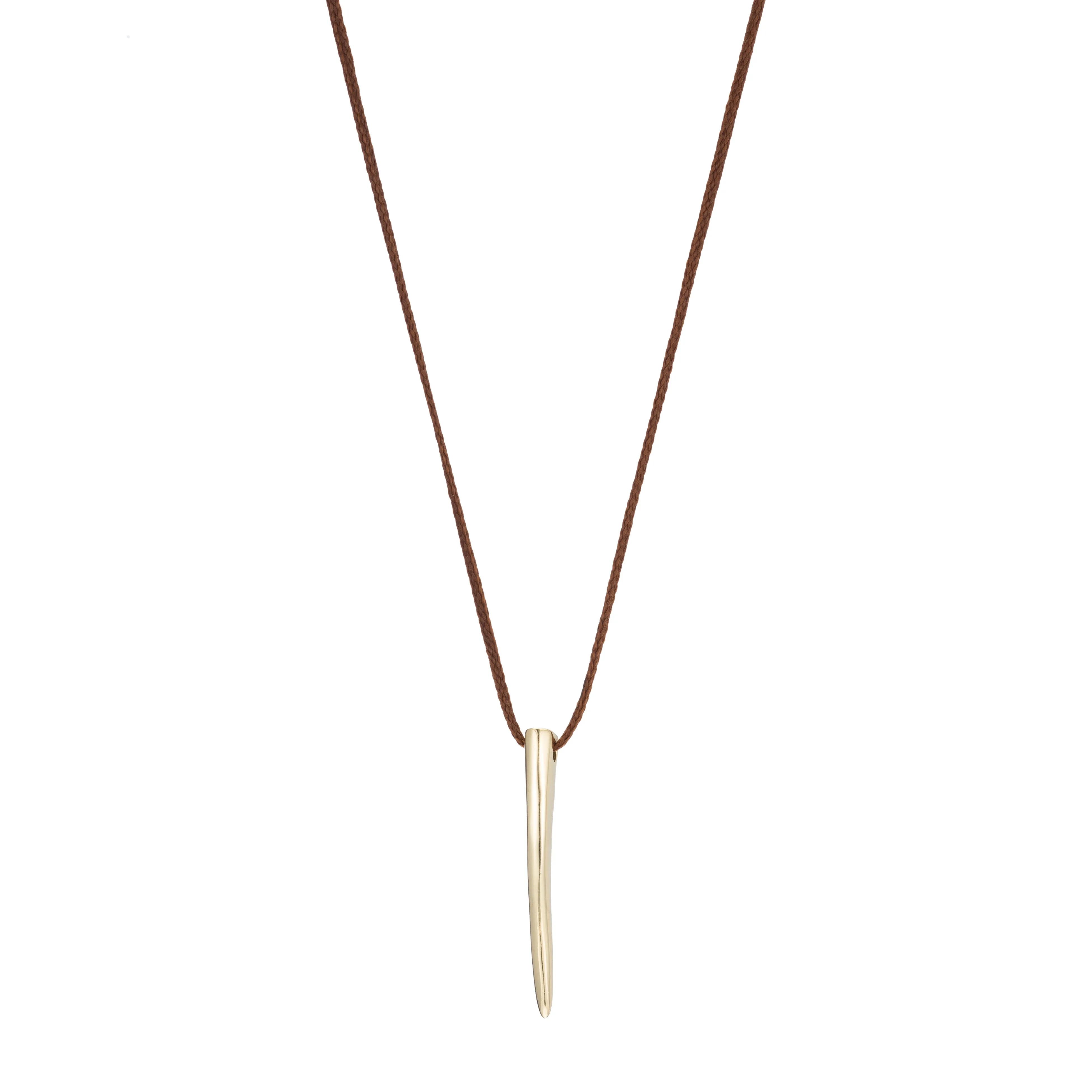 Long Horn Necklace - Gold