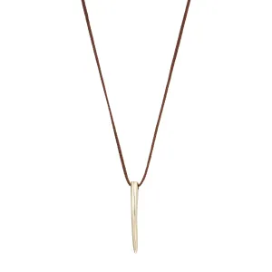 Long Horn Necklace - Gold