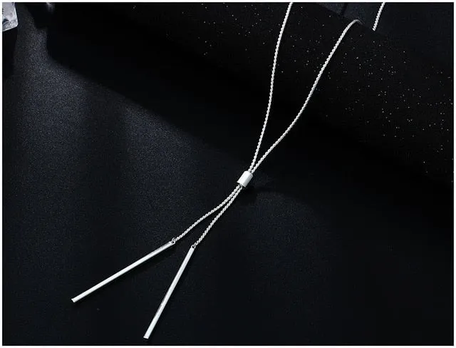 Long Link Chain Necklace Tassel Pendant Sweater Women's Jewelry