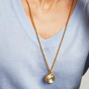 Long Signet Duo-Gemstone Pendant