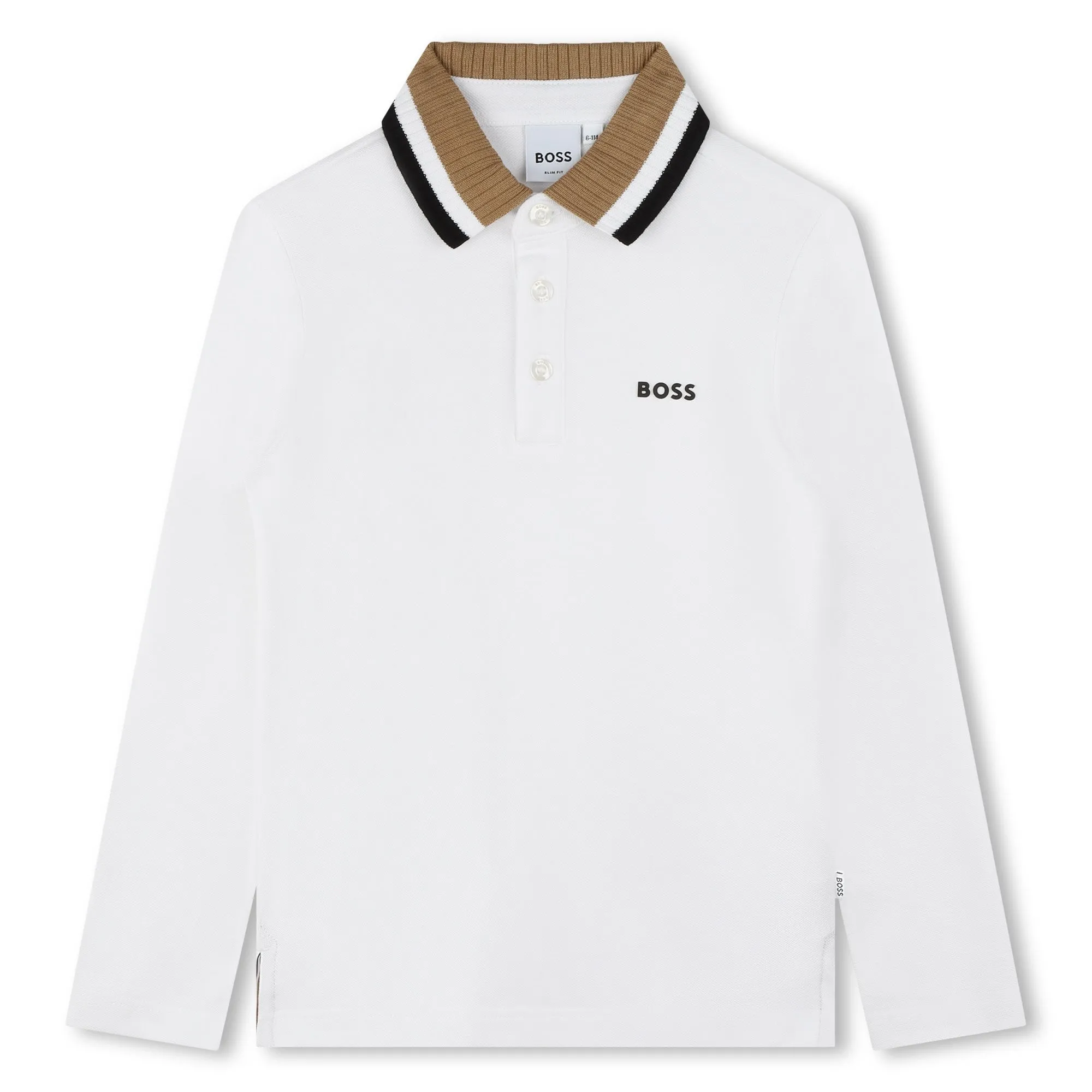 Long Sleeve Polo - White