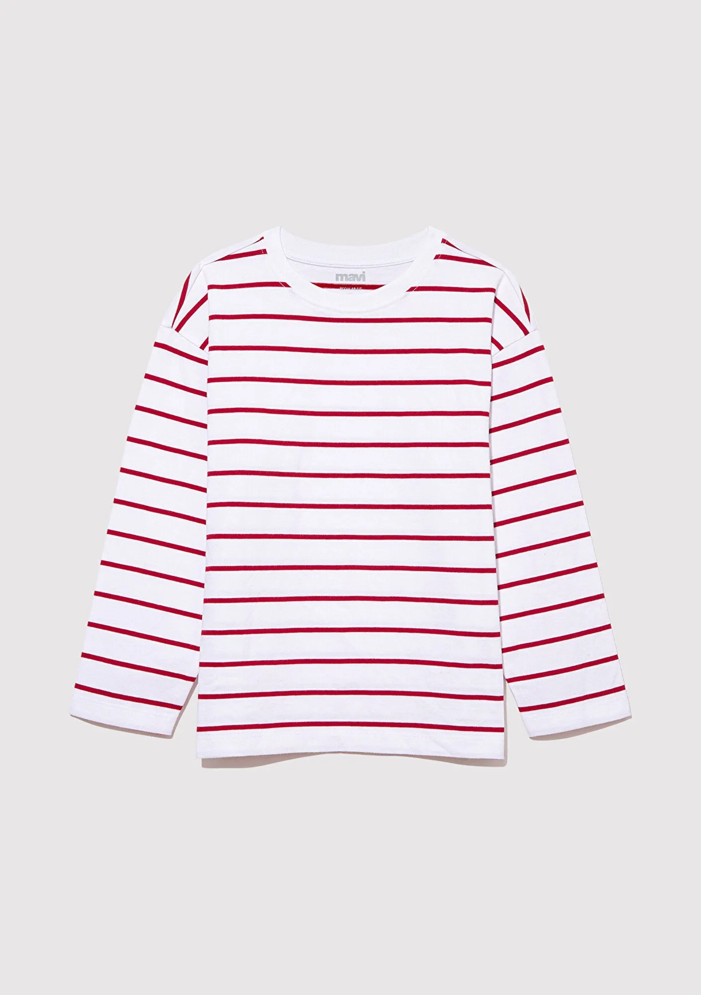 Long Sleeve Red Striped T-Shirt