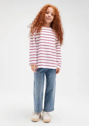 Long Sleeve Red Striped T-Shirt