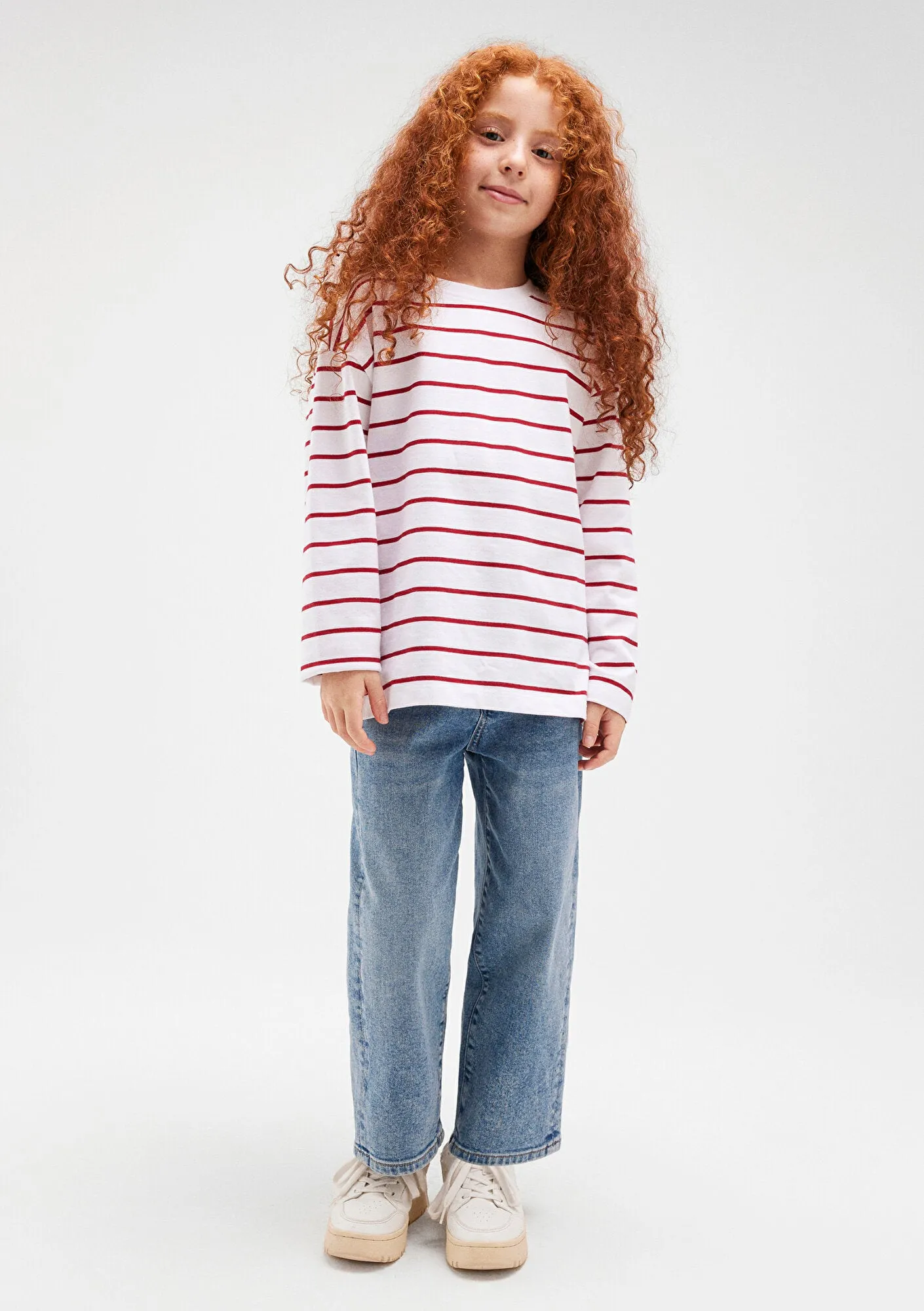 Long Sleeve Red Striped T-Shirt