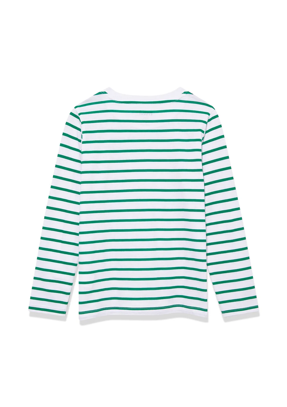 Long Sleeved Green Striped T-Shirt